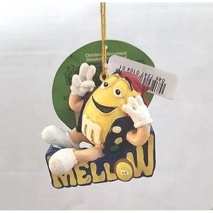 Kurt S. Adler Yellow Mellow M&M  Christmas Holiday Ornament